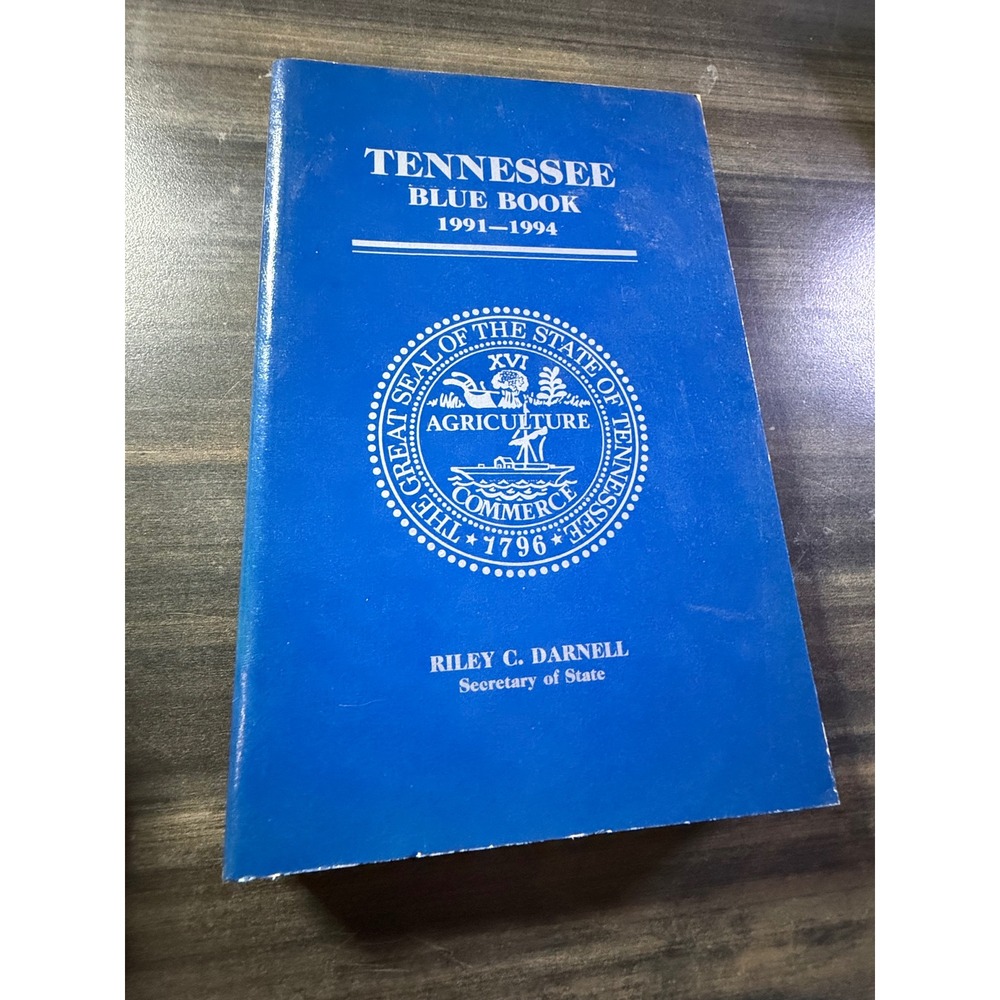 Tennessee Blue Book 1991-1994 Riley C Darnell Secretary of State Softcover Book